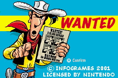 Lucky Luke - Wanted! Title Screen